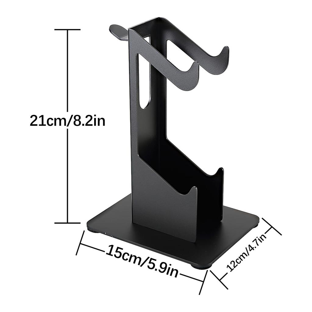 ANDCHI контроллер 2 слоя для хранения наушников игровой контроллер настольный совместимый с PS5 PS4 Switch подставка, подставка, стойка, подставка, тип, противоскользящий (черный)