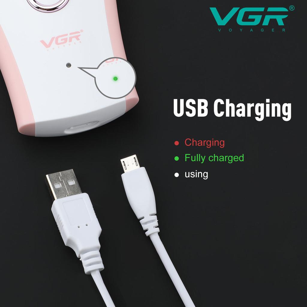 VGR 705 Эпилятор Профессиональный Эпилятор Удаление Волос Перезаряжаемый Удаление Волос Женский Удаление Волос Портативный Электрический Эпилятор