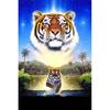 DIY Diamond Embroidery Tiger In The Water Diamond Painting Cross Stitch Decoration Gift