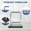 Newtons Cradle Balance Balls, Swinging Balls with Black Base, Newtons Pendulum, Classic Newton Balance Ball Educational Physics Science Swinging Ball
