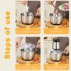 Stainless Steel Meat Grinder Home Use Functional Meat Grinder Mincing Mincing Vegetable Grinder