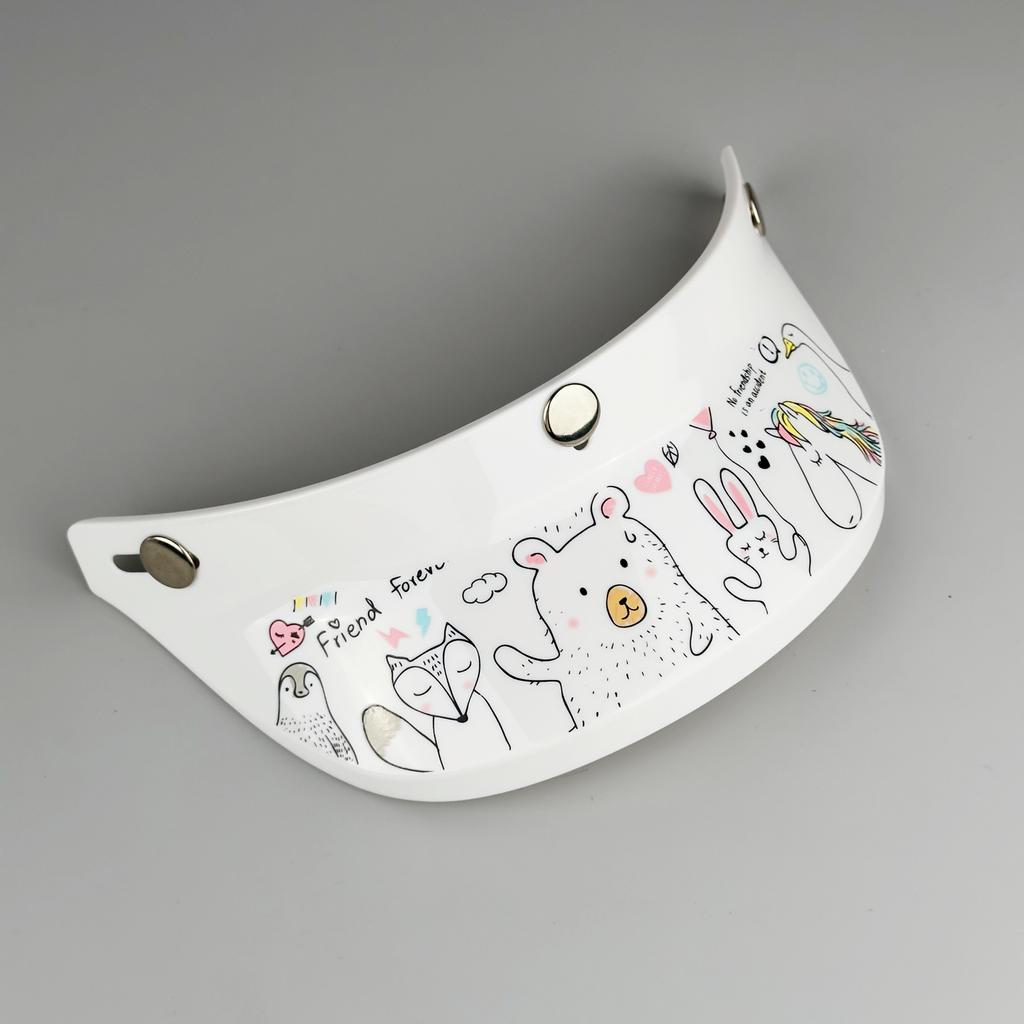 Cute helmet brim universal retro three button rainproof decoration brim MT-5 brim