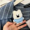 Stuffed Plush Dolls White Puppy Plush Pendant Bag Pendant Plush Toy Cartoon Key Chain  Unisex