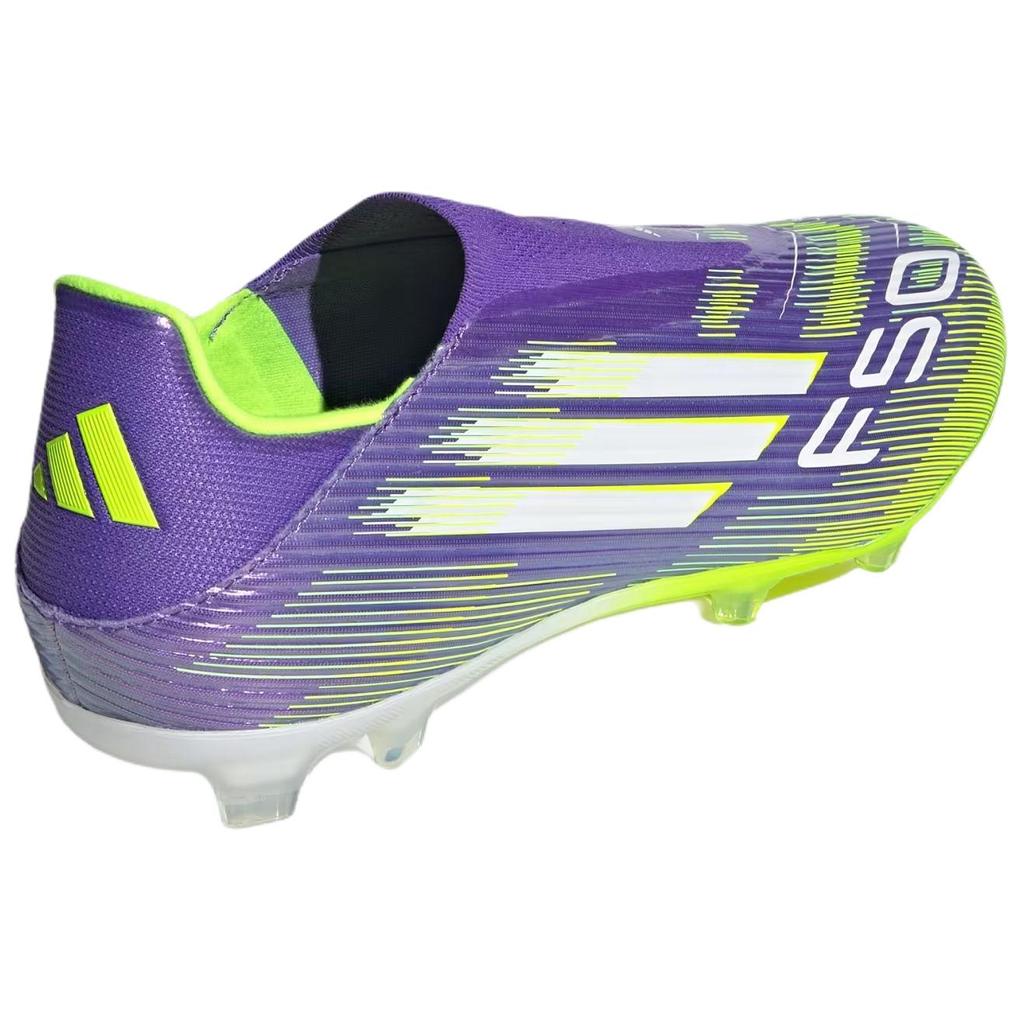 Adidas Adizero F50 League Бесшнуровочные FG MG Purple Rush Lucid Lemon Унисекс Кроссовки Cloud-White JH7734
