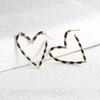 And European Trendy American Style Creative Heart Hoop Earrings Material Alloy