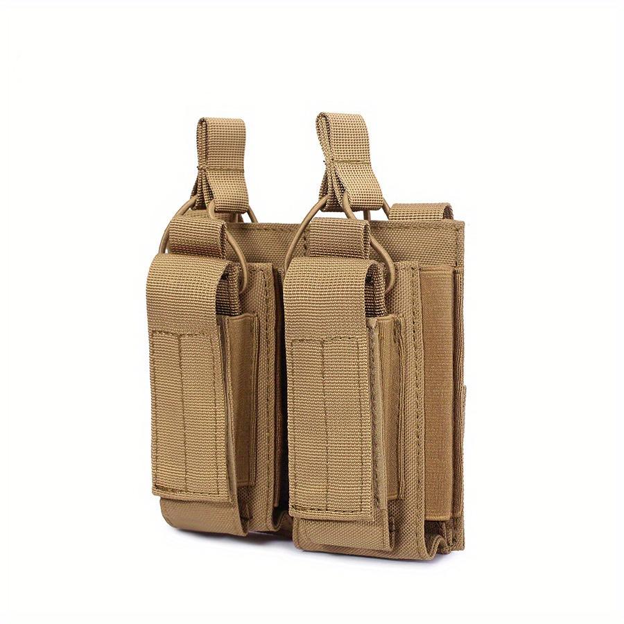 Tactical Molle Magazine Pouch Tactical Pouch Double Rifle Pistol Mag Pouch 2-Layer Cartridge Holder