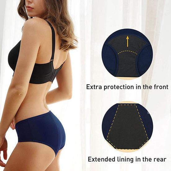 Модные трусы для менструации с водонепроницаемым слоем, дополнительная защита, мягкие, однотонные, герметичные трусы для менструации для ношения внутри