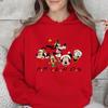 Disney Parent-child Outfits, Christmas Mickey Mouse Multi-color Hooded Sweatshirt, Fashionable American Brand Casual Loose Top