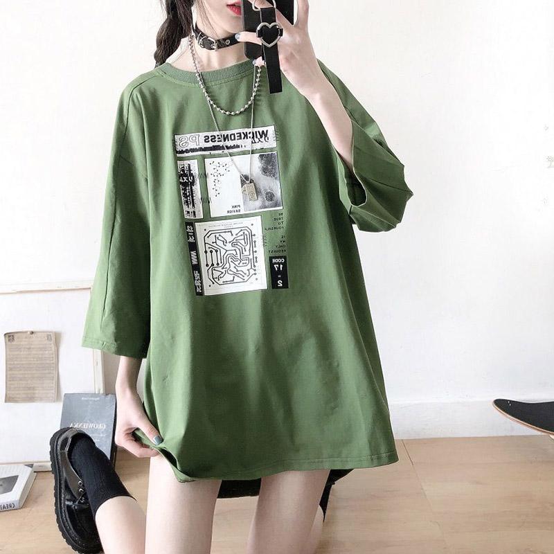 Plus Tops Cotton Women Size Loose Short Sleeve Sports Comfortable Tshirt
