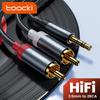 Tooki RCA кабель 3,5 мм с разъемом 2 RCA AUX аудиокабель разветвитель для усилителя смартфона домашний кинотеатр AUX кабель RCA