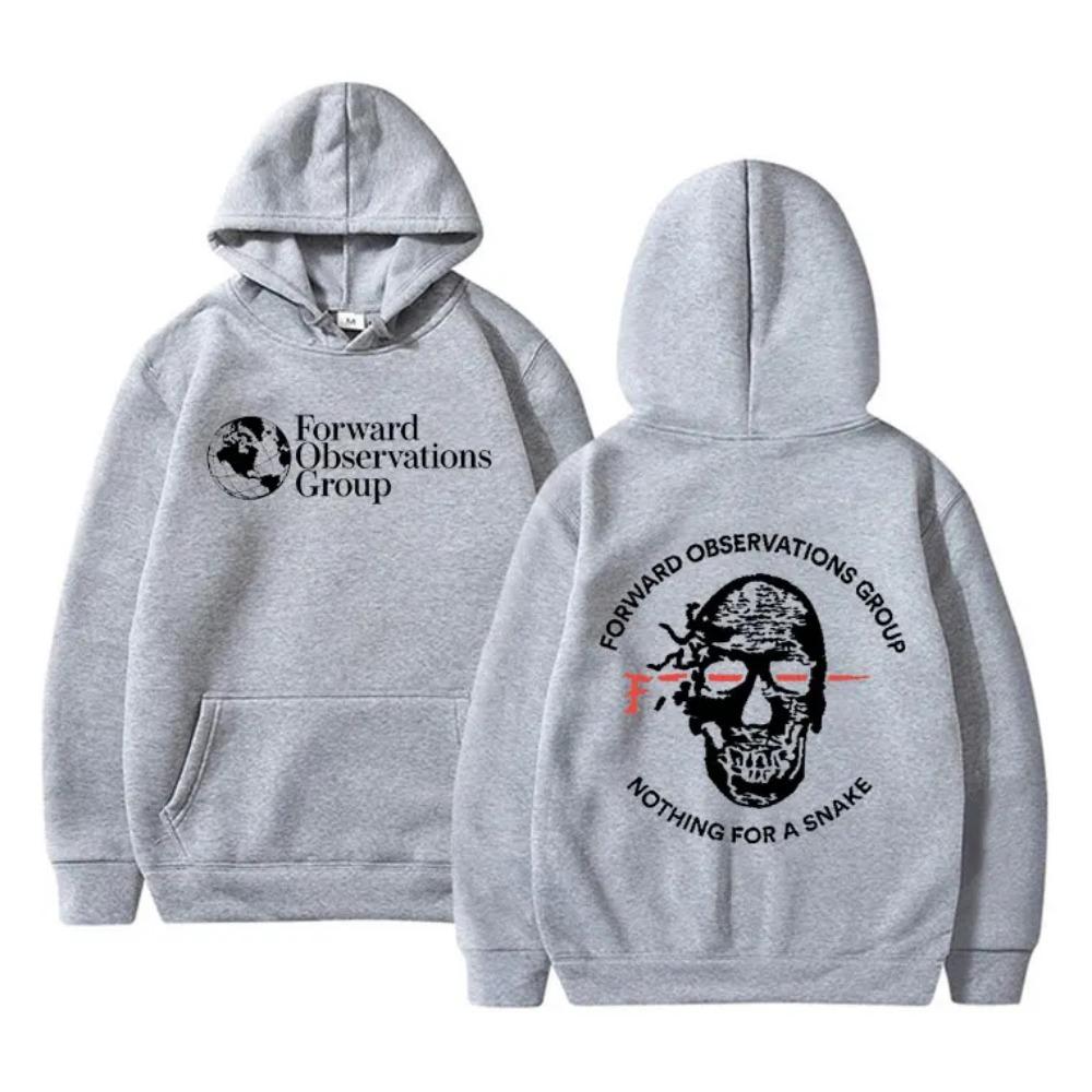Forward Observations Group Nothing for A Snake FOG Graphic Hoodie Men Women Gothic Skeleton Vintage Hoodies Streetwear