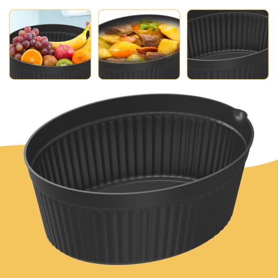 Подкладка для плиты, практичная многоразовая однотонная кастрюля 7QT 8QT с медленным отделением, кухонные аксессуары