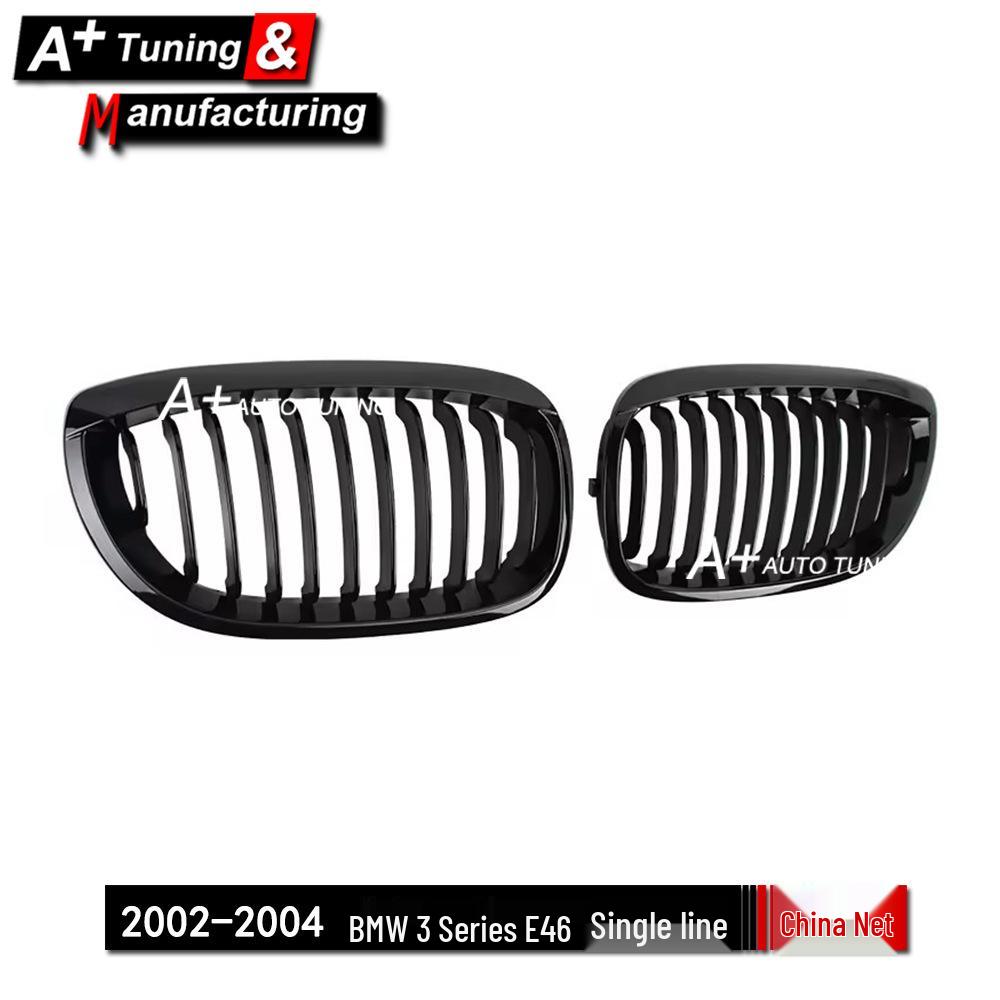 Черная глянцевая решетка радиатора для BMW 3 серии E46 2002-2004 (2-дверный)