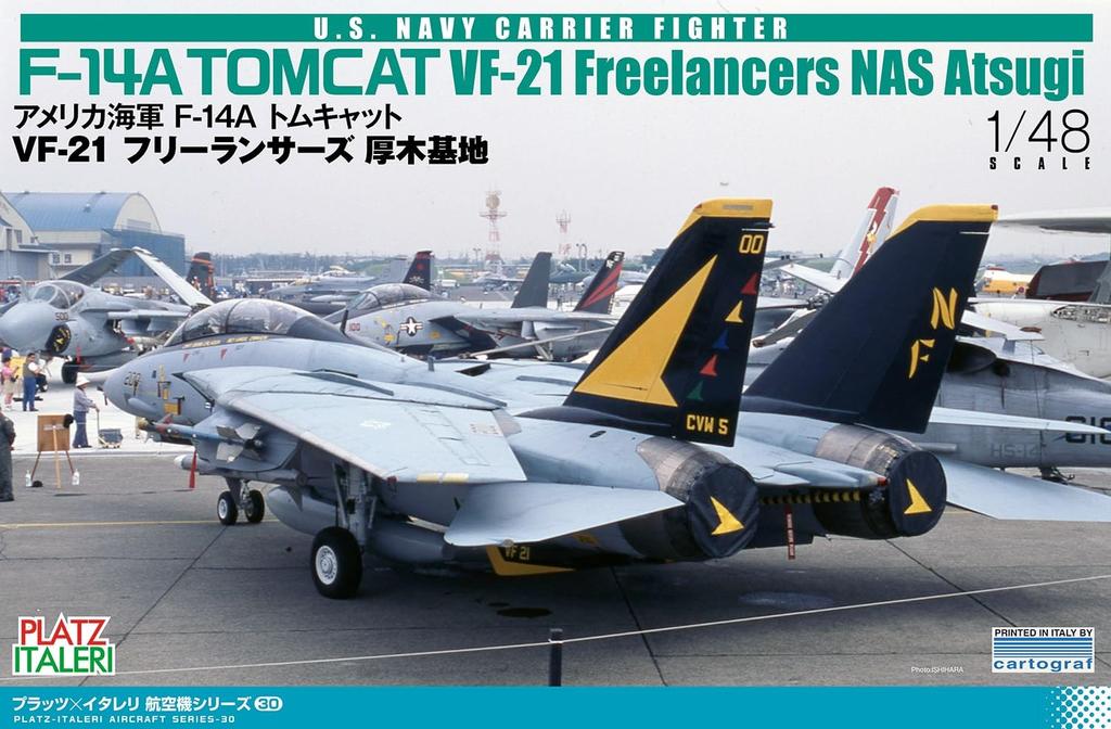 ВМС США Tomcat Фрилансеры Авиабаза Ацуги Пластиковая модель Platz/Italeri 1/48 F-14A VF-21 TPA-30