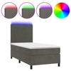 Maison Exclusive - Sommier à lattes de lit avec matelas LED Gris foncé 100x200 cm