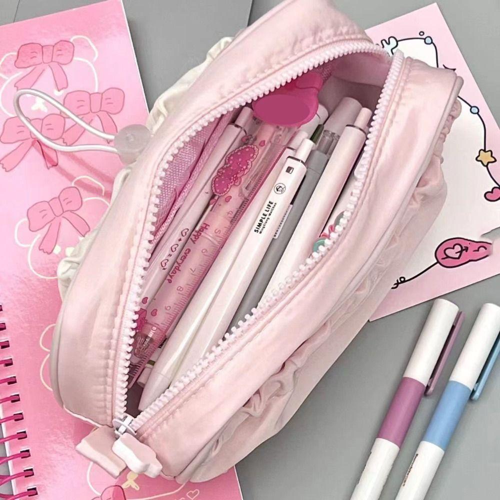 Multi-function Stationery Storage Bag Multi Layered Pen Pouch High Quality Pencil Box