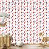 Parrots Wallpaper White, Cream and Red for Living Room and Bedroom 50x1000