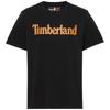 Timberland Men's Short Sleeve Wordmark Logo T-Shirt, Black/Wheat, Size M (TB0A6DN3P561)