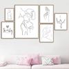 Nordic Minimalist Figures Line Art Sexy Woman Body Nude Wall  Drawing PostersCanvas Paintings Prints Decoration for Livingroom