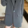 Black Suit Jacket for Women with Unique Korean Design Chic Loose Casual Slimming Autumn Spring Small Suit Top