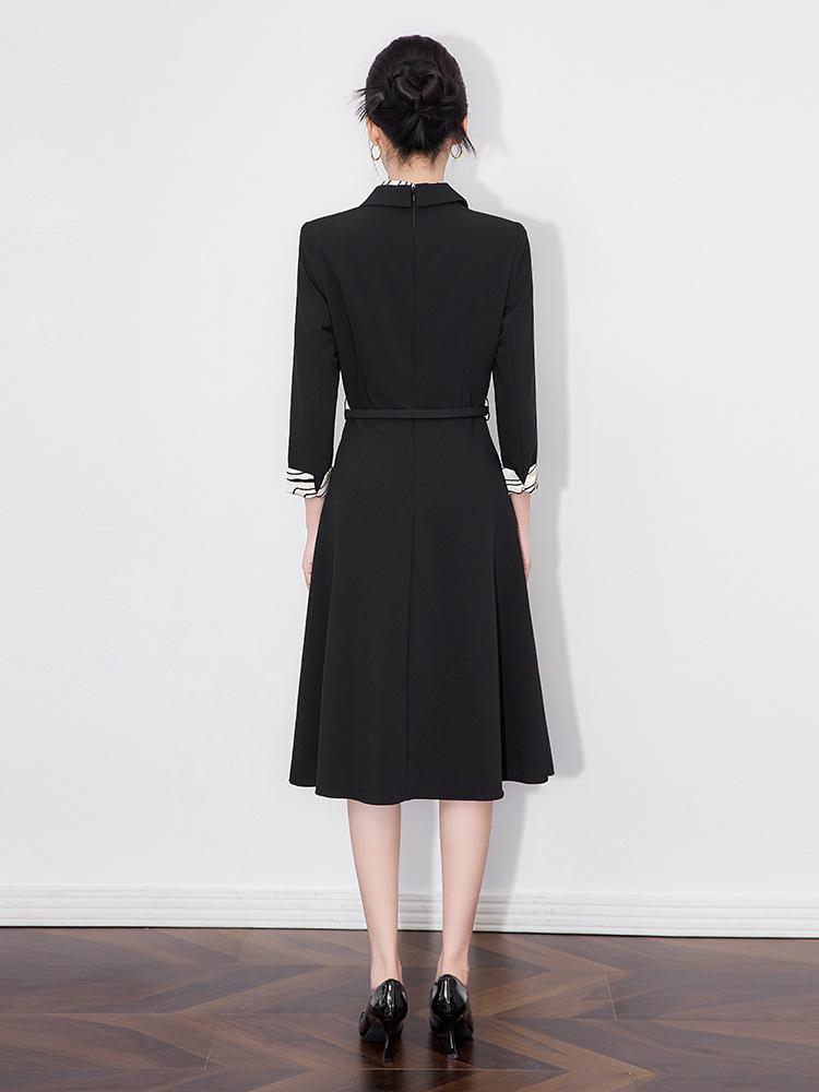 Интеллектуальный Повседневный Умное Формальное Платье со Съемным Воротником - Коллекция Ранней Осени