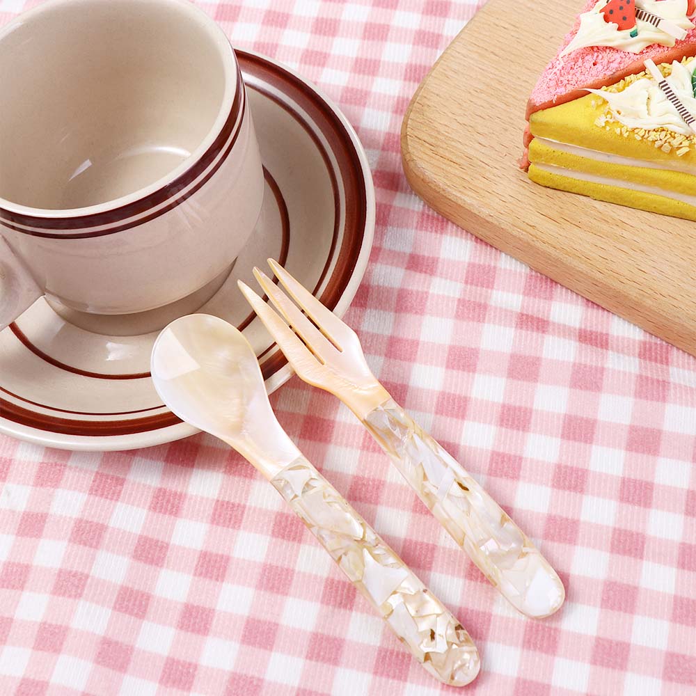 Creative Condiment Scoop Coffee Tableware Caviar Fork Shell Spoon Teaspoon Ice Cream Dessert Spoon