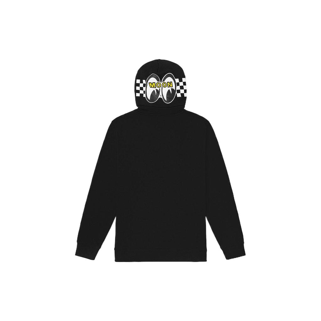 Vans X Mooneyes FW22 Толстовка с капюшоном и принтом логотипа на шнурке Толстовка с длинными рукавами Топы унисекс Черный VN0000BCBLK
