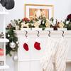 Stylish Christmas Stocking Holders Accessory for Fireplaces Mantels Hook and Garlands Clip In Sturdy Metal Materials