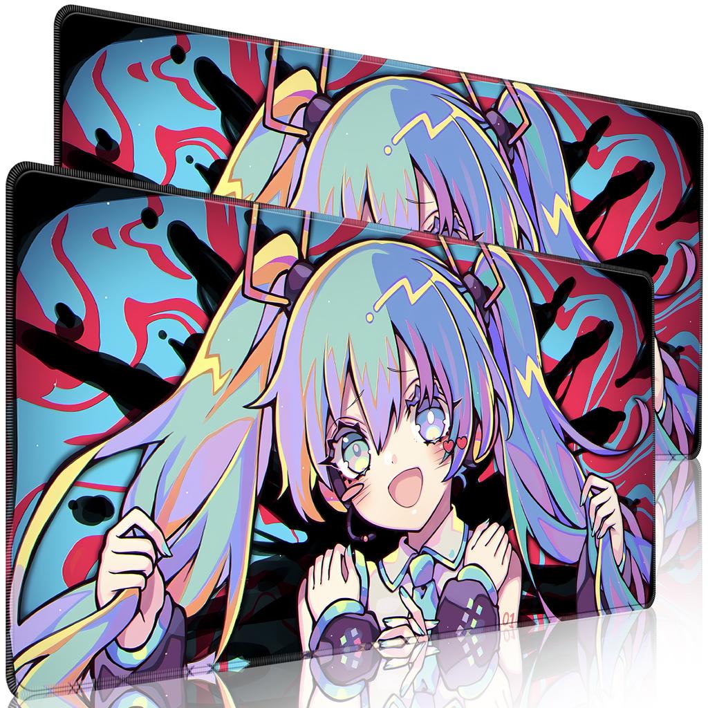 Коврик для мыши PC H-hatsune Miku Разные размеры Игровой коврик для мыши Клавиатурный коврик Настольные коврики Расширенные Офисные игровые аксессуары Коврик для мыши