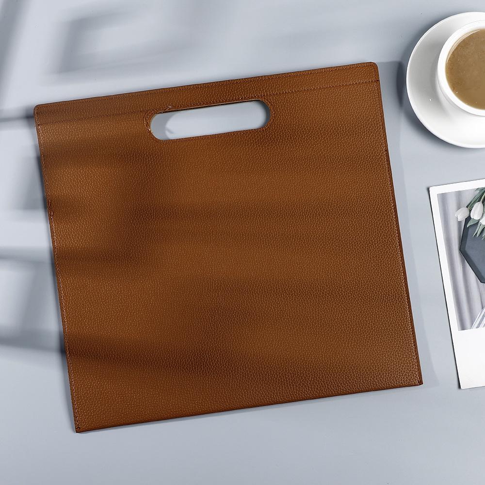 Кожаная сумка для ноутбука и документов с тиснением под личи, для хранения документов формата А4, офисная архивный мешок