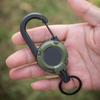 Outdoor Retractable Wire Rope Retractable Keychain Reel With Steel Cable Key Ring Retractable Tool