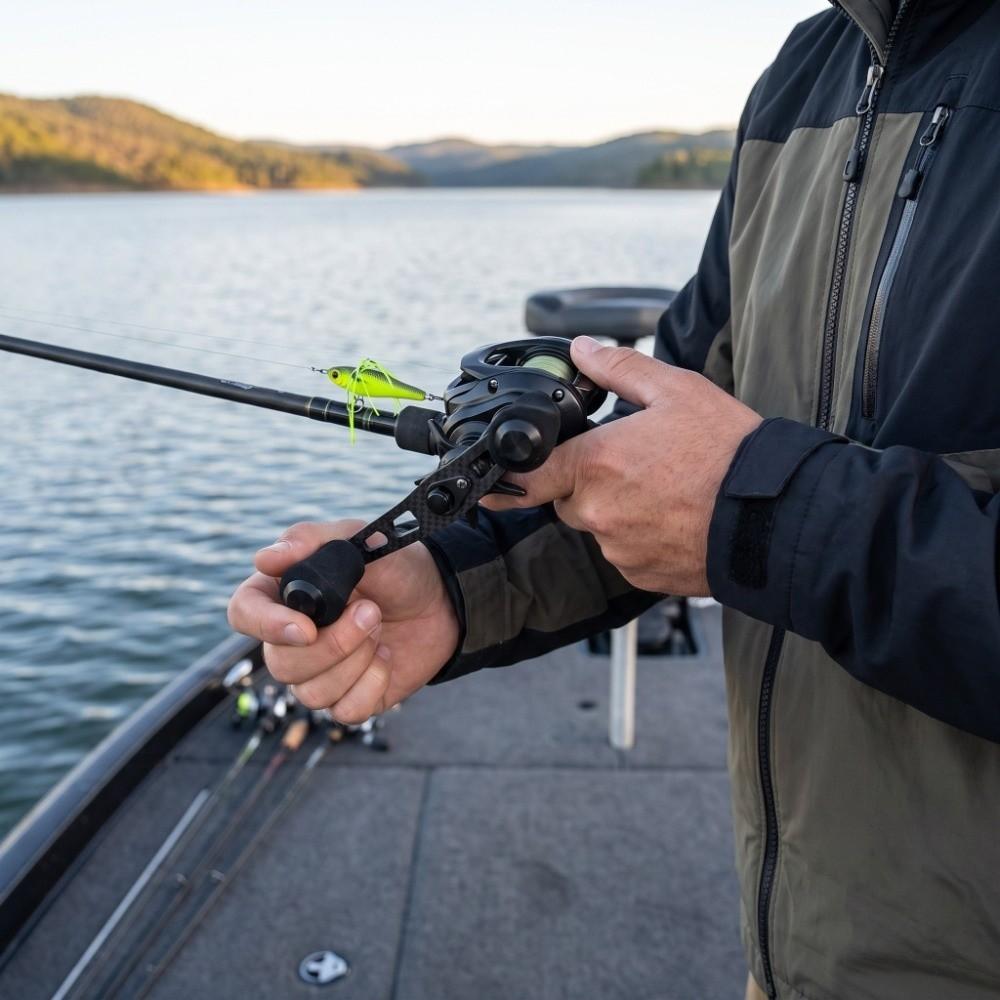 EVA Knob Baitcasting Reel Handle Carbon Fiber Trolling Reel Handle For Trolling Reels
