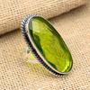Wonderful Peridot Gemstone Handmade Sterling 925 Silver Ring Jewelry For Women