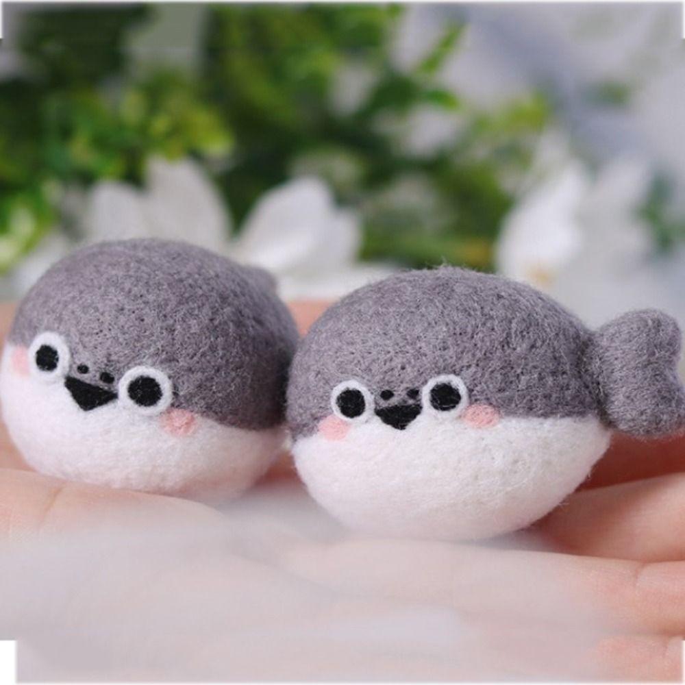 DIY Water Lazy Wool Felt Handmade Wool Felt Gift Pendant Animal Felting Kit  Homemade