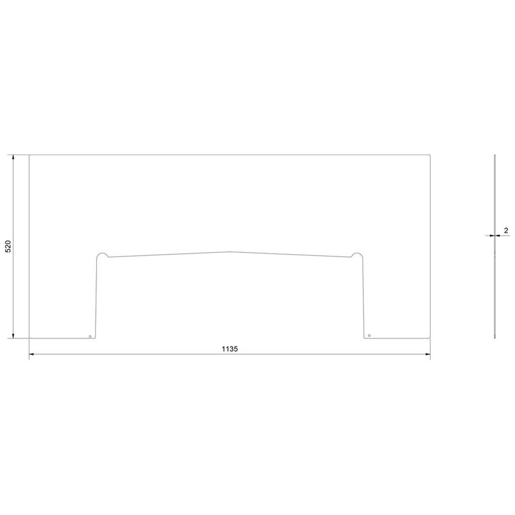 Steel log burner KARI 80 hearth plate