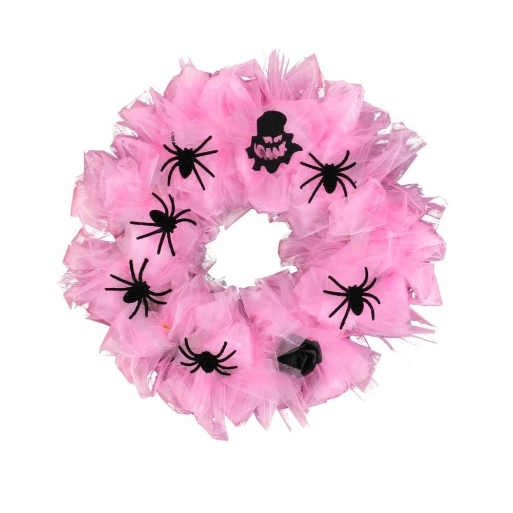 Mesh Halloween Decorations 16.9inch Door Garland Hanging New Halloween Spider Garland  Party