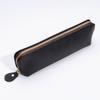 Classic Full Grain Leather Pencil Case School Office Zipper Pouch Gift Function for Fountain Pen Markers Makeups Coin Storage