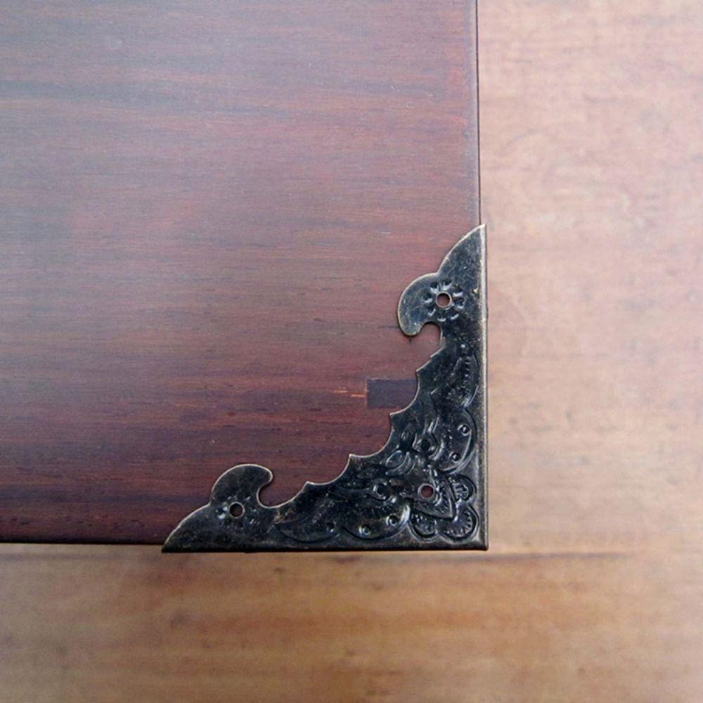 Wooden Box Jewelry Box Flower Pattern Corner Foot Corner Brackets Protect Cover Corner Protector