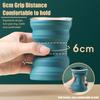 Portable Silicone Folding Water Cup Outdoor Heat Resistant Foldable Mug with Lid Foldable Travel Camping Water Cup