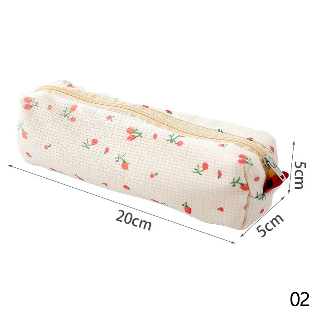Цветочная сумка-карандаш Цветы Пеналы Симпатичные хлопковые сумки для ручек Сумки для хранения Школьные принадлежности Канцелярские принадлежности
