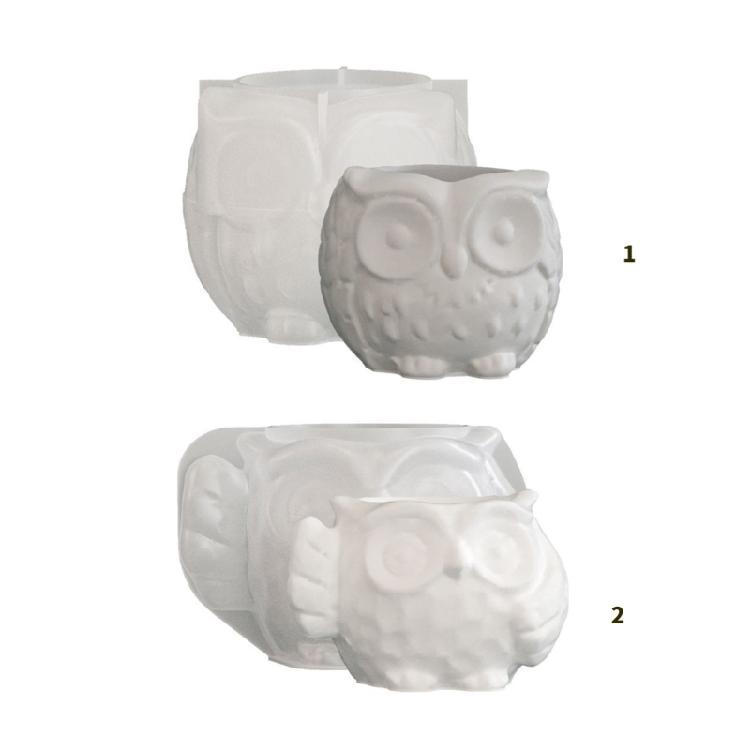 Силиконовая форма «Сова» для легкого извлечения, для проектов из эпоксидной смолы и декоративной банки для хранения, форма для суккулентов