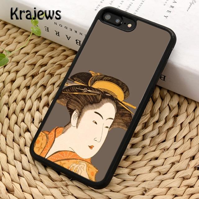 Krajews Japanese Geisha Soft Phone Case Cover For iPhone 17 Air 16 15 14 plus 11 12 13 pro max coque Shell Fundas