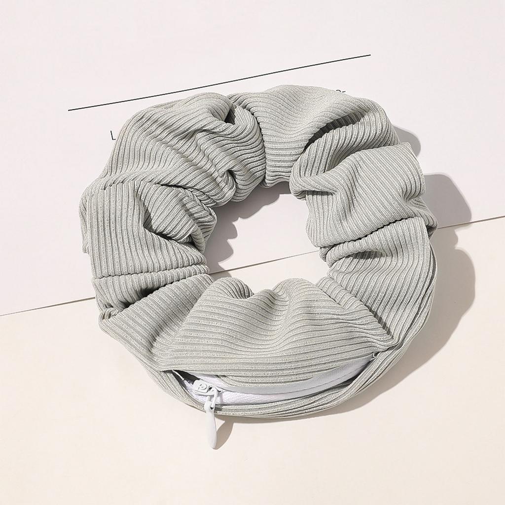 Резинки для волос на молнии, карманные резинки для волос, бархатный браслет для волос со потайной молнией, сумка для хранения помады для ключей, эластичная лента для волос