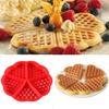 Waffle Mold - Silicone Kitchen - Mini Round - Red - 17.5cm - Dishwasher Safe