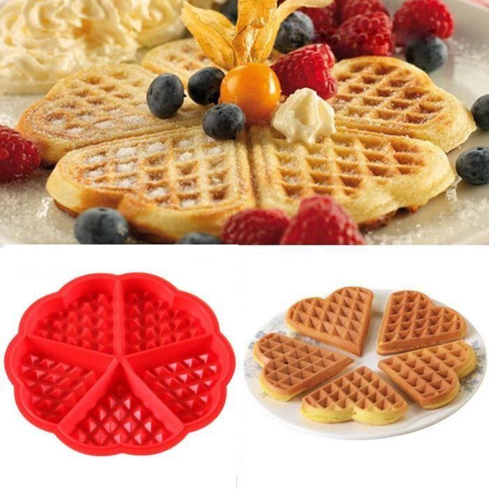 Moule à Gaufres - Cuisine - Mini Ronde - Silicone - 17.5cm - Haute Qualité