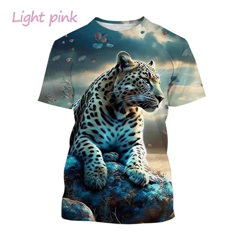 New Cheetah Pattern 3D Wild Animal Leopard Print T-Shirt For Men Women Summer Short Sleeve O-Neck T Shirt Unisex Streetwear Top
