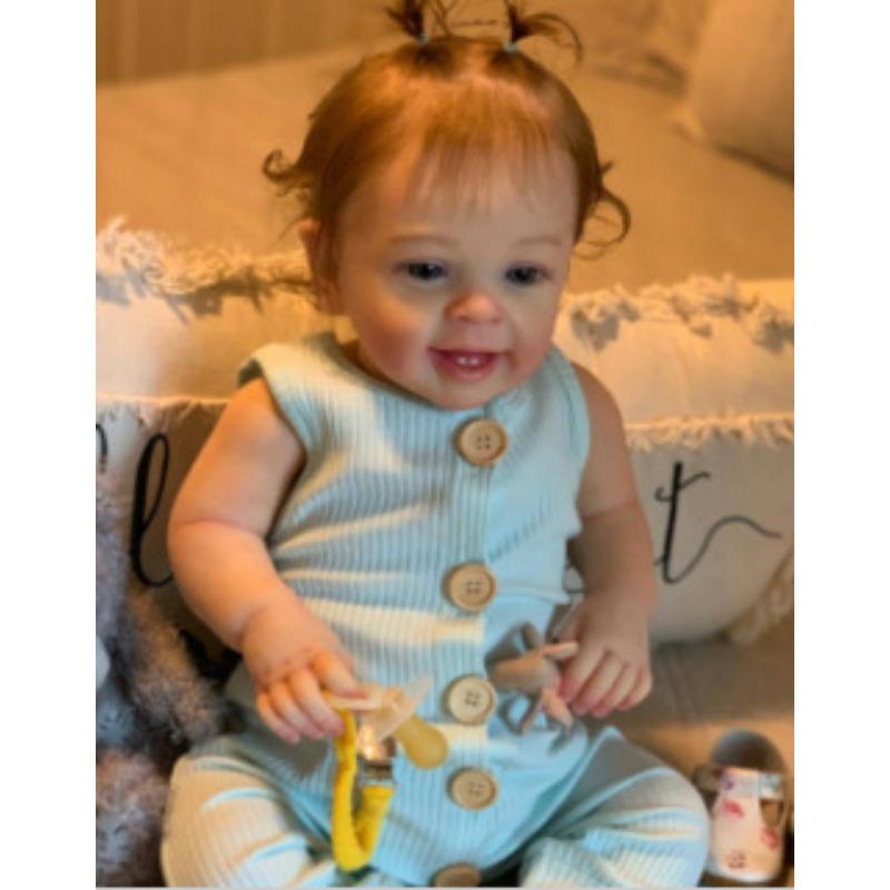 Куклы Reborn Baby Dolls Девочка 45 см 17,7 дюйма Реалистичные куклы новорожденных младенцев, которые выглядят как настоящие куклы, мягкое силиконовое виниловое тело