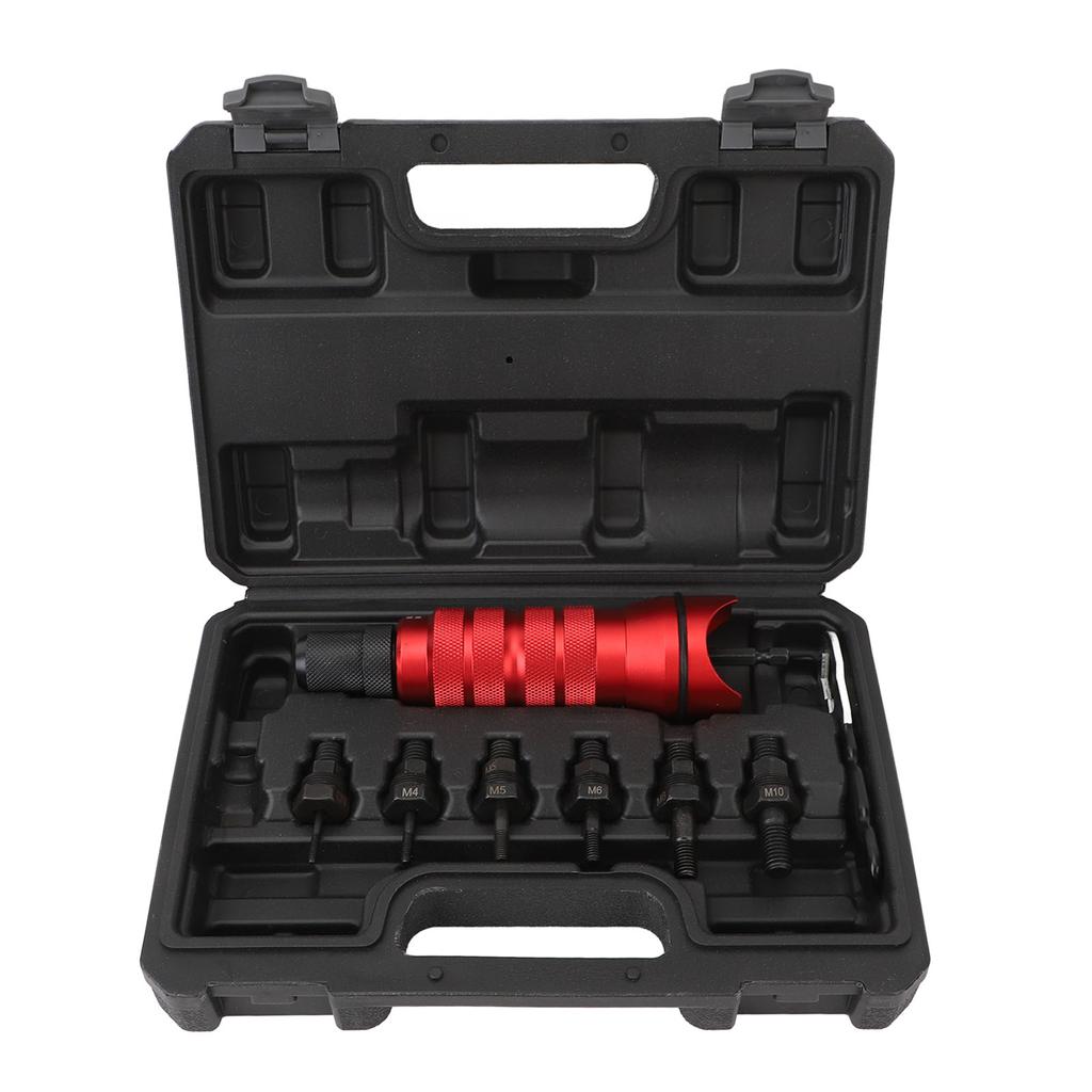 Rivet Nut Drill Adapter Kit Electric Rivet Drill Adapter Kit 2.4mm?6.4mm 6 Interchangeable Rivet