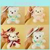 Cute Lace Bow Decoration Cartoon Plush Bear Doll Pendant Children Toy Gift For