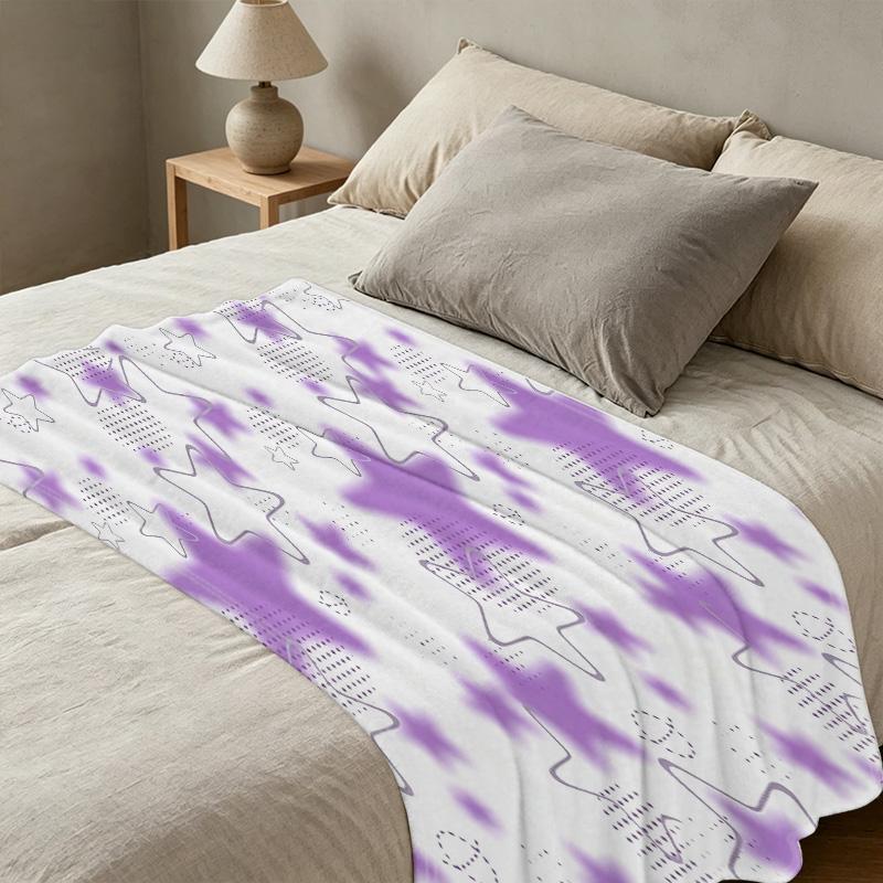 Soft Flannel Hemmed Blanket, Warm Cozy Throw for Home & Couch, Perfect for Christmas, Halloween Use